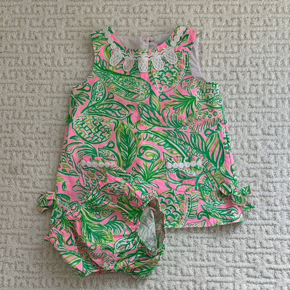 Lilly Pulitzer Colorful Floral Shift Dress 18-24mo